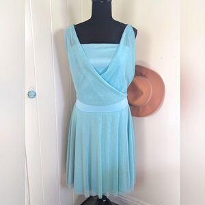 Urban Outfitters Lux Seafoam Green Goddess Dress Fairycore Coastal Mermaid S